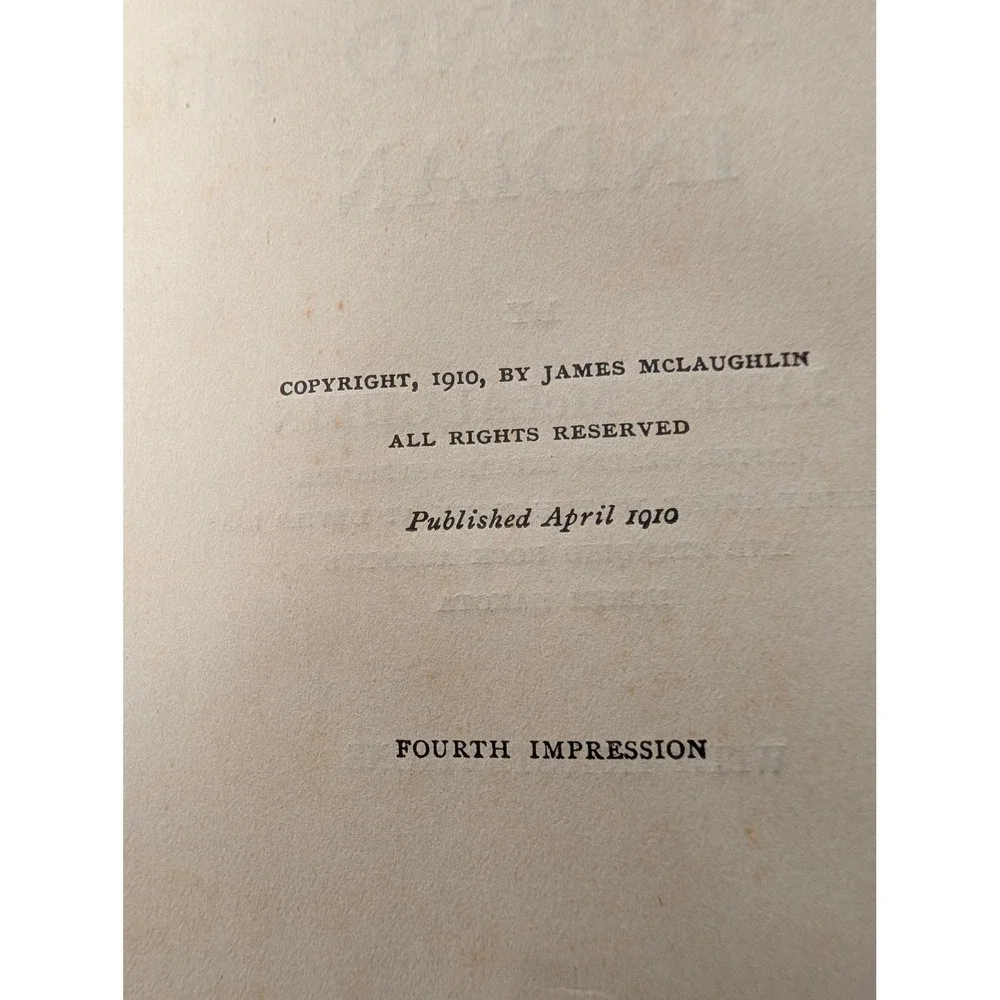 My Friend the Indian by James McLaughlin Vintage Hardcover Houghton Mifflin